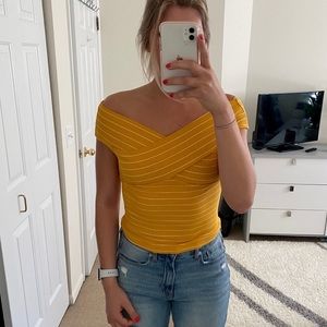 Off the Shoulder Yellow Top